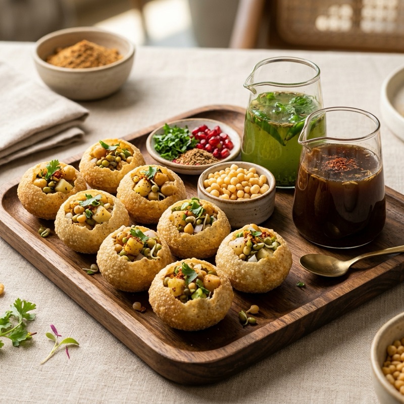 Crispy Pani Puri Platter